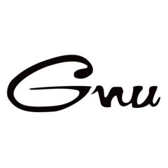 Gnu Script Diecut Sticker